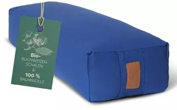 DoYourYoga Yoga-Bolster Paravati Bio-Buchweizenschalen, navyblau, 67x22x13cm (11872)