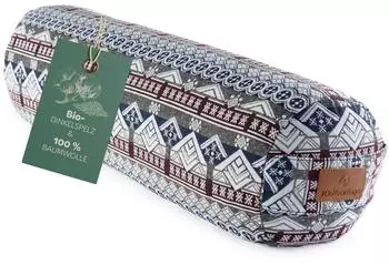 DoYourYoga Yoga-Bolster Tarik, Bio-Dinkelspelz, Baumwolle, 68x22cm (Style 19)