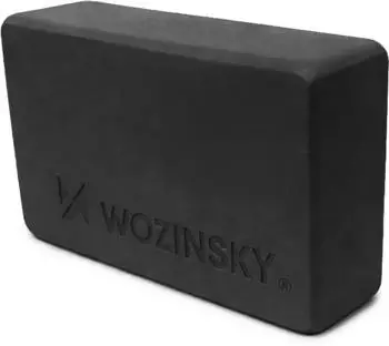 Wozinsky Yoga-Block f&uuml;r Pilates & Dehnen, Schaumstoff, schwarz (WKDJ-B)