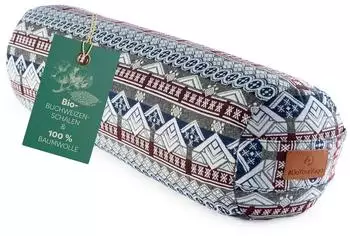 DoYourYoga Yoga-Bolster rund, Bio-Buchweizenschalen, Baumwolle, 68cm