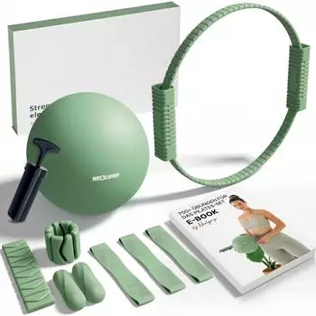 Neolymp Pilates Set f&uuml;r Zuhause mit Ball, Ring & 1kg Hanteln (NEOLYMP_PLS210_BOX)