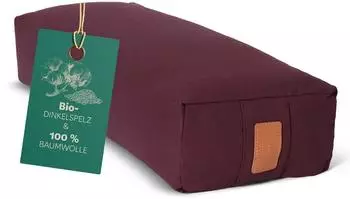 DoYourYoga Yoga Bolster Paravati, Bio-Dinkelspelz, rechteckig, 67x13cm