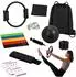 Relaxdays Pilates-Set 13-teilig: Ring, Ball, Bänder, Gewichtsmanschetten, Tasche
