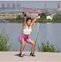 Relaxdays Pilates-Stange mit Widerstandsbändern, rosa (10045288_52)
