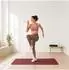 Relaxdays Yogamatte mit Tragegurt, 5mm, dunkelrot