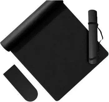 Relaxdays Yogamatte mit Tragegurt, 5mm, schwarz