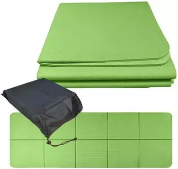 Relaxdays Yogamatte faltbar, 6mm, 61x183cm, mit Tasche