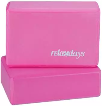 Relaxdays Yoga-Bl&ouml;cke aus Schaumstoff, rutschfest, 2er-Set