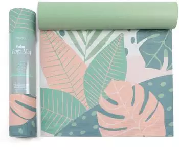 Myga Yoga- und Fitnessmatte Palmen Design, 6mm, 61x173cm (RY2162)