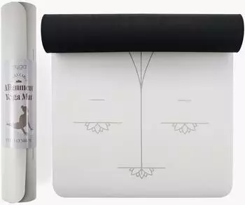 Myga Lotus Alignment Yogamatte XL, grau, 68x195cm (RY2573)
