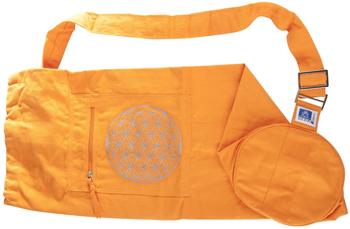 Berk Esoterik Yoga - Tasche mit Blume des Lebens Stickerei orange