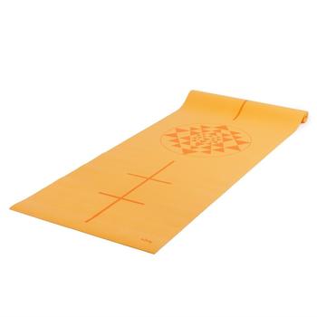 bodhi Yoga Mat Leela Yantra/Alignment saffron