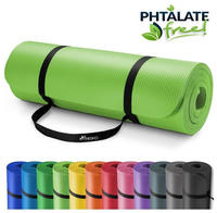 Tresko Yogamatte Fitnessmatte Gymnastikmatte Pilates 185x60x1,5cm Hellgr&uuml;n