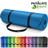 Tresko&reg; Yogamatte Fitnessmatte Gymnastikmatte Pilates 185x60x1,0cm Blau