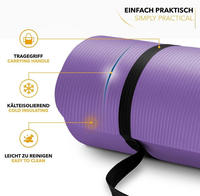 Tresko&reg; Yogamatte Fitnessmatte Gymnastikmatte Pilates Lila 190x100x1,5cm