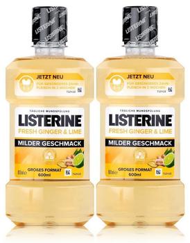 Listerine Fresh Ginger & Lime Milder Geschmack Mundspülung (2 x 600ml)