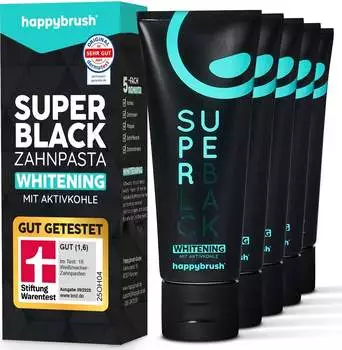 happybrush SuperBlack Zahnpasta