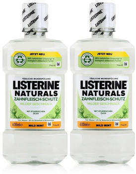 Listerine Naturals Zahnfleisch-Schutz Milder Geschmack (2 x 600ml)