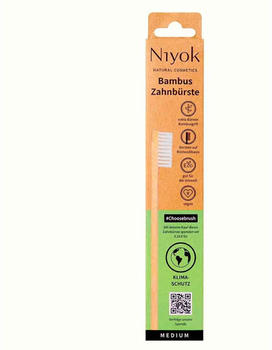Niyok Klimaschutz Bambus Zahnbürste medium