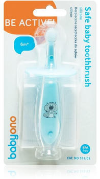 BabyOno Safe Baby Toothbrush 6m+ blue