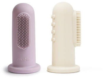 Mushie Finger Toothbrush Soft Lilac/Ivory (2 Stk.)