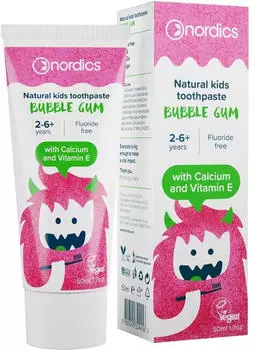 nordics Kids Zahnpasta ohne Fluor Bubble-Gum (50ml)