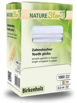 Mensch Zahnstocher 6,5 cm Spenderbox 1000 Stk.