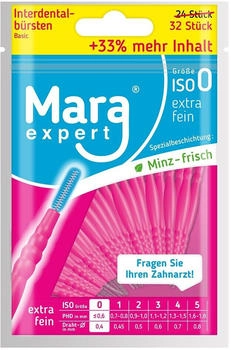 Mara Expert Interdentalbürsten 0,4 mm ISO 0 extra fein pink (32 Stk.)