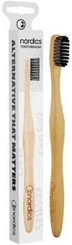 nordics Bamboo Zahnbürste Aktivkohleborsten