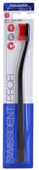 Swissdent Profi Colours Single Zahnbürste Soft - Medium Black & Red 1 St.