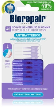 Biorepair Rubber Picks Large Dental-Zahnstocher purple (40 Stk.)