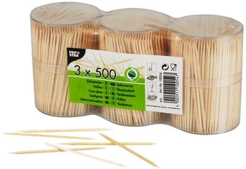 Papstar Holz Zahnstocher im Spender 10054 (1500 Stk.)