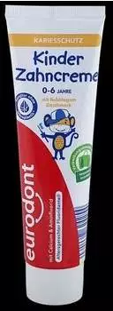 Eurodont Kinder Zahncreme mit Bubblegum Geschmack, 0-6 Jahre