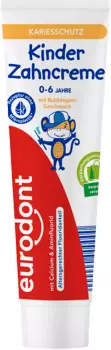 Eurodont Kinder Zahncreme mit Bubblegum Geschmack, 0-6 Jahre