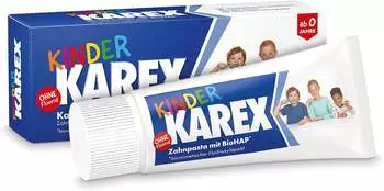 Karex Kinder Zahnpasta mit BioHAP ohne Fluorid, 2-6 Jahre