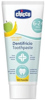 Chicco Fluoride-Free Toothpaste 6-24m Fluorfreie Zahnpasta für Kinder Apple-Banana 50 ml