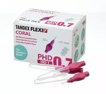 Tandex Flexi Interdentalbürsten Coral PHD 0.7 ISO 1 (25 Stk.)