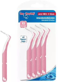 One Drop Only Interd.B.XS 0,4mm pink gewinkelt PCR 8 St Zahnbürste
