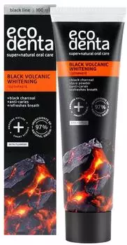 ecodenta Black Volcanic Whitening bleichende Paste 100 ml