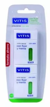 Vitis Fluoride and Mint Dental Tape 2x50 ml