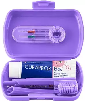 Curaprox Kids Travel Set Kosmetik-Reiseset für Zähne, Zunge und Zahnfleisch für Kinder