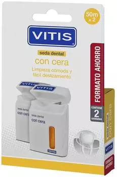 Vitis Double Pack Dental Floss with Wax