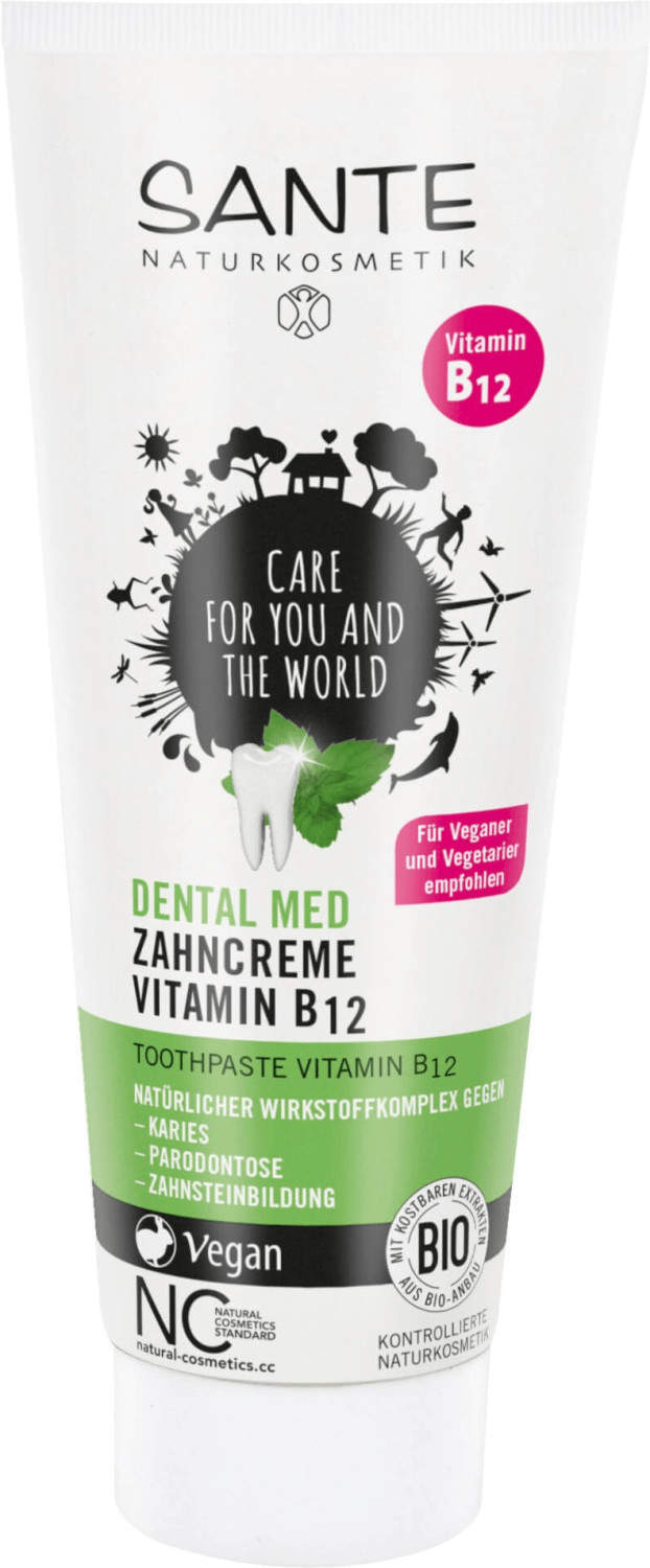 Sante Naturkosmetik dental med Zahncreme Vitamin B12 (75ml) Test  Testbericht.de-Note: 1,9 vom (April 2023)
