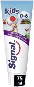 Signal Kids Fruity Zahnpasta f&uuml;r Kinder 0 6 Super Mario 75 ml