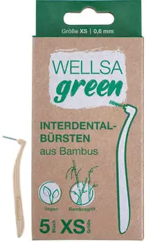 wellsamed Wellsagreen Bambus Interdentalbürsten L-Shape Gr. XS (5 Stk.)