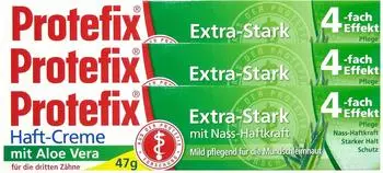 Protefix Haftcreme Aloe Vera Extra-Stark (3 x 40ml)