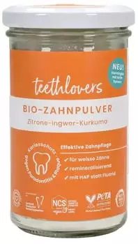 teethlovers Bio-Zahnpulver Zitrone-Ingwer-Kurkuma 135g