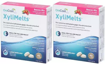 OraCoat XyliMelts Hafttabletten Beeren-Mix 2 x 40 Stk.