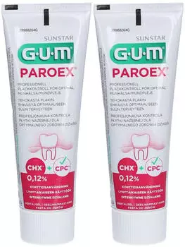 GUM Paroex Chlorhexidin Gel Zahnpasta 0.12% (2x75ml)