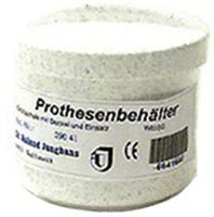 Prothesenbeh&auml;lter mit Deckel und Einsatz wei&szlig; 1 St